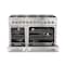 Forno Galiano Gold Professional 48In. Freestanding Dual Fuel Range FFSGS6156-48 - alternate 4